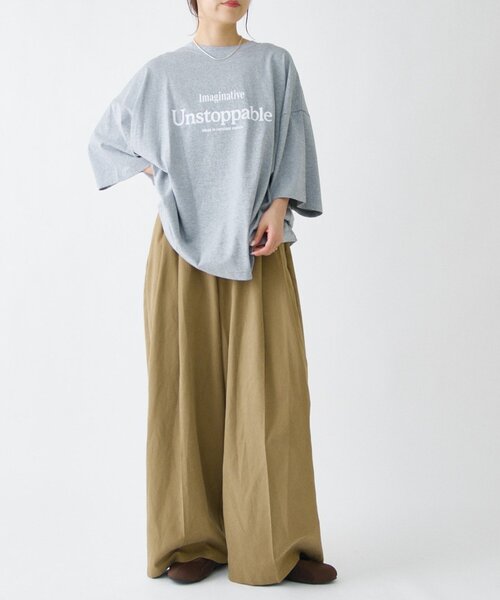 COLONY 2139(コロニートゥーワンスリーナイン)の「【汗じみ防止】アソートロゴプリントTシャツ(Tシャツ/カットソー・レディース・ホワイト/グレー/ブラウン・FREE)」の22枚目の写真