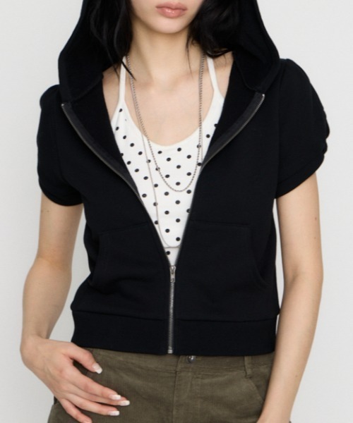 セール】PUFF SLEEVE ZIP トップス（パーカー）｜LAGUA GEM