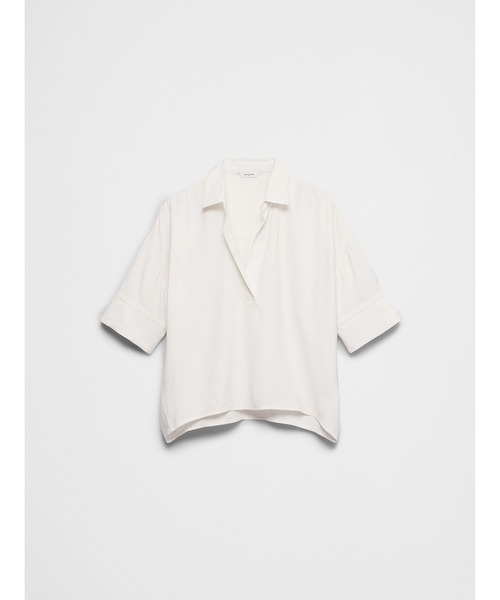 BANANA REPUBLIC FACTORY STORE(バナナリパブリック ファクトリーストア)の「BANANA REPUBLIC FACTORY STORE ドレーピーツイル スキッパートップス(シャツ/ブラウス・レディース・ベージュ/オリーブ/ブラック/ホワイト・XS/S/M/L)」の8枚目の写真