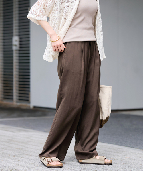 FRAMeWORK(フレームワーク)の「リヨセルイージーパンツ(その他パンツ・レディース・カーキ/ブラウン・38/36)」の5枚目の写真