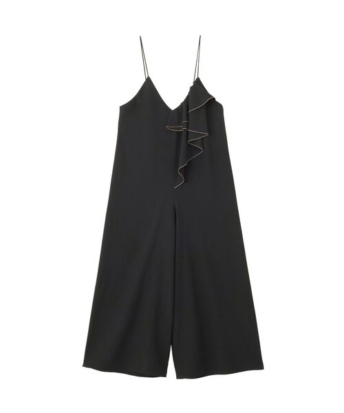YECCA VECCA(イェッカヴェッカ)の「ラッフルキャミオールインワン(サロペット/オーバーオール・レディース・ダークベージュ/ブラック・FREE)」の5枚目の写真