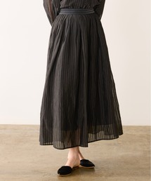 sheer velour flare skirt