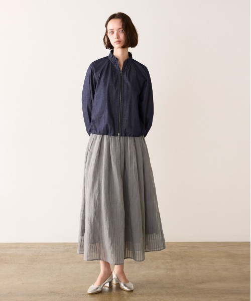 Marilyn Moon(マリリンムーン)の「sheer velour flare skirt(スカート・レディース・グリーン/グレー/ブラック・FREE)」の9枚目の写真