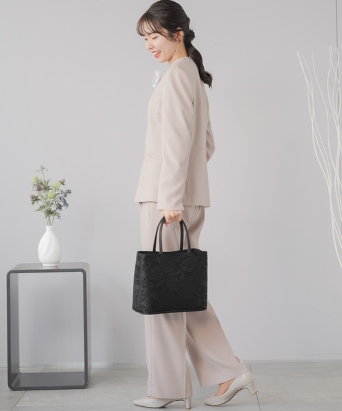 NEUTRAL POSITION(ニュートラルポジション)の「花柄ジャガード織 フォーマルトートバッグ(トートバッグ・レディース・ブラック・FREE)」の14枚目の写真