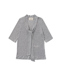 DENU（デヌ）の「[アウトレット] タイハーフトップ [グレー]（Tシャツ/カットソー）」