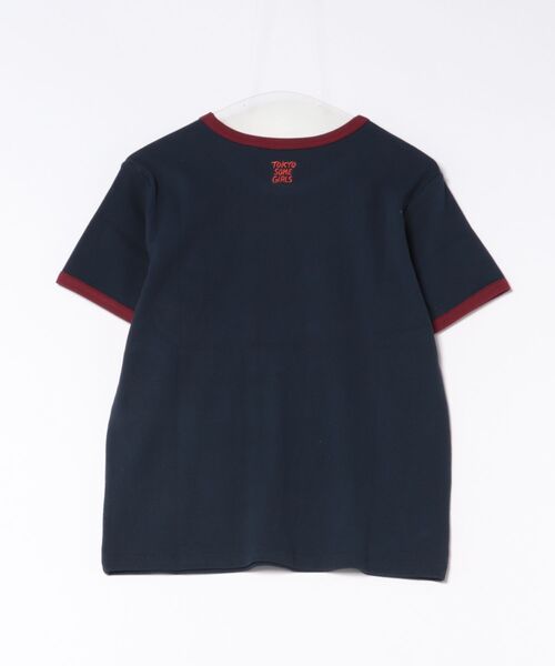 SOMETHING(サムシング)の「SOMETHING×TOLIGHT 刺繍 ロゴ半袖Tシャツ(Tシャツ/カットソー・レディース・ホワイト/ボルドー/ネイビー・FREE)」の5枚目の写真