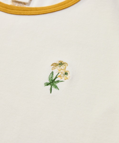 SOMETHING(サムシング)の「SOMETHING×TOLIGHT 刺繍 ロゴ半袖Tシャツ(Tシャツ/カットソー・レディース・ホワイト/ボルドー/ネイビー・FREE)」の10枚目の写真