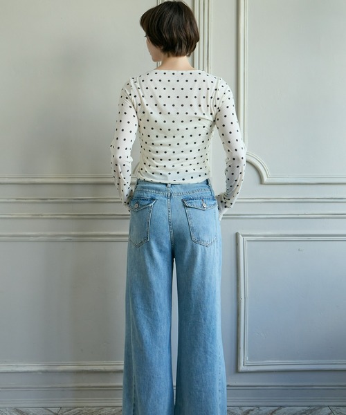 mic by Olu.(ミックバイオルドット)の「< ZOZOTOWN限定 >コンパクトドットカーディガン(カーディガン/ボレロ・レディース・ホワイト/ブラック・FREE)」の3枚目の写真