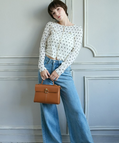 mic by Olu.(ミックバイオルドット)の「< ZOZOTOWN限定 >コンパクトドットカーディガン(カーディガン/ボレロ・レディース・ホワイト/ブラック・FREE)」の5枚目の写真