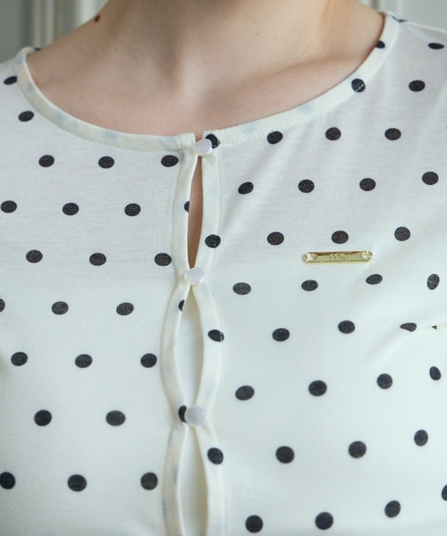 mic by Olu.(ミックバイオルドット)の「< ZOZOTOWN限定 >コンパクトドットカーディガン(カーディガン/ボレロ・レディース・ホワイト/ブラック・FREE)」の7枚目の写真