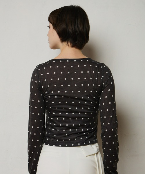 mic by Olu.(ミックバイオルドット)の「< ZOZOTOWN限定 >コンパクトドットカーディガン(カーディガン/ボレロ・レディース・ホワイト/ブラック・FREE)」の9枚目の写真