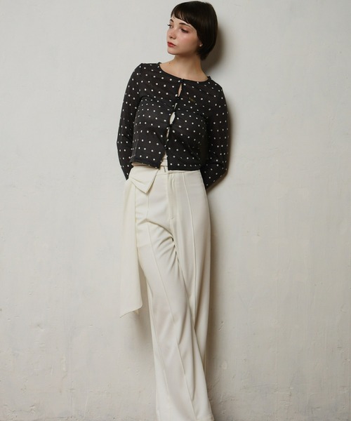 mic by Olu.(ミックバイオルドット)の「< ZOZOTOWN限定 >コンパクトドットカーディガン(カーディガン/ボレロ・レディース・ホワイト/ブラック・FREE)」の10枚目の写真