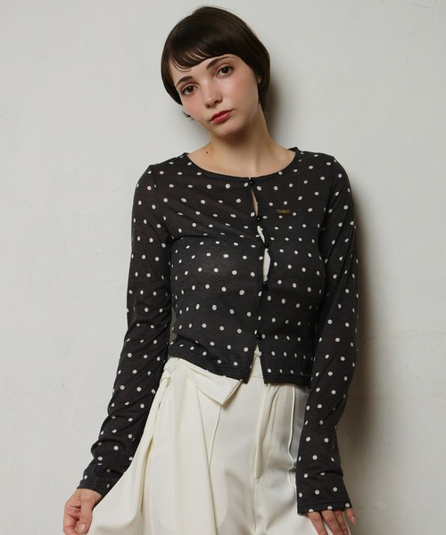 mic by Olu.(ミックバイオルドット)の「< ZOZOTOWN限定 >コンパクトドットカーディガン(カーディガン/ボレロ・レディース・ホワイト/ブラック・FREE)」の11枚目の写真