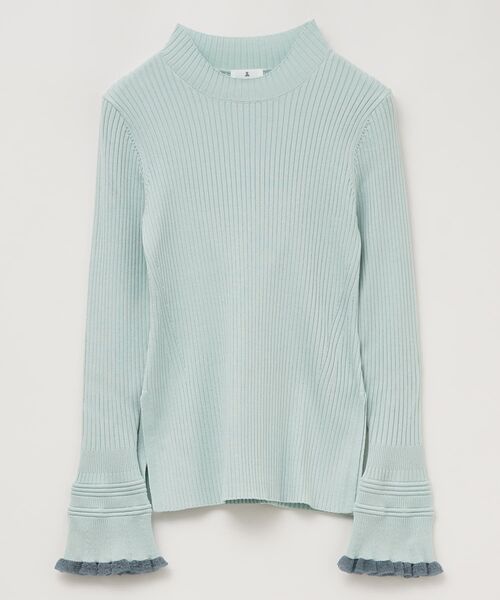 LANVIN en Bleu(ランバンオンブルー)の「カフスデザインリブニット(ニット/セーター・レディース・チャコールグレー/ボルドー/ライトカーキ・38)」の13枚目の写真