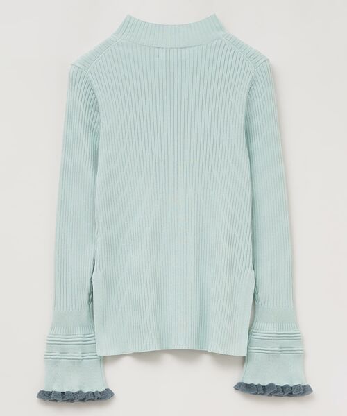 LANVIN en Bleu(ランバンオンブルー)の「カフスデザインリブニット(ニット/セーター・レディース・チャコールグレー/ボルドー/ライトカーキ・38)」の15枚目の写真