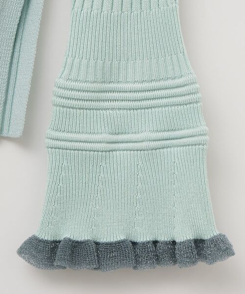 LANVIN en Bleu(ランバンオンブルー)の「カフスデザインリブニット(ニット/セーター・レディース・チャコールグレー/ボルドー/ライトカーキ・38)」の16枚目の写真