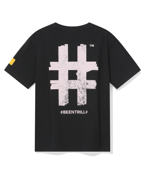 BEENTRILL(ビントリル)の「ウィメンズスタンプハッシュタグ半袖Tシャツ(ブラック)(Tシャツ/カットソー・レディース・その他・SMALL/X-SMALL)」の1枚目の写真