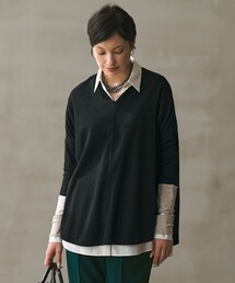 ICB（アイシービー）の「ヴィスコースワイド Vネックプルオーバー（ニット/セーター）」