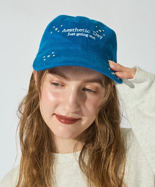 CIAOPANIC TYPY(チャオパニックティピー)の「【WEB限定】スタッズデザイン刺繍キャップ(キャップ・レディース・チャコールグレー/ブルー/グリーン/アイボリー・ONE SIZE)」の19枚目の写真