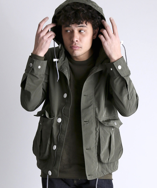 Denime（ドゥニーム）の「POLY/NYLON M/PARKA/ポリエステルナイロン・マウンテンパーカー（マウンテンパーカー・メンズ・オリーブ/オフホワイト・LARGE/MEDIUM）」の12枚目の写真