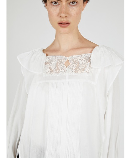 crinkle crinkle crinkle(クリンクルクリンクルクリンクル)の「【crinkle crinkle crinkle】victorian collar blouse/ヴィクリアンカラーブラウス(シャツ/ブラウス・レディース・ブラック/ホワイト・FREE)」の7枚目の写真