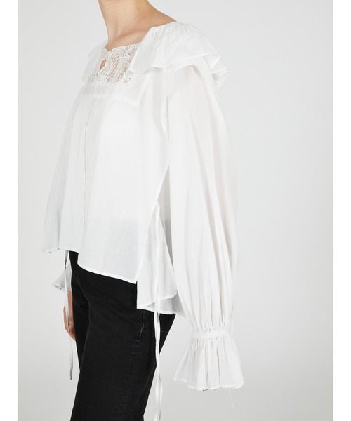 crinkle crinkle crinkle(クリンクルクリンクルクリンクル)の「【crinkle crinkle crinkle】victorian collar blouse/ヴィクリアンカラーブラウス(シャツ/ブラウス・レディース・ブラック/ホワイト・FREE)」の10枚目の写真