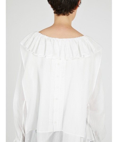 crinkle crinkle crinkle(クリンクルクリンクルクリンクル)の「【crinkle crinkle crinkle】victorian collar blouse/ヴィクリアンカラーブラウス(シャツ/ブラウス・レディース・ブラック/ホワイト・FREE)」の11枚目の写真