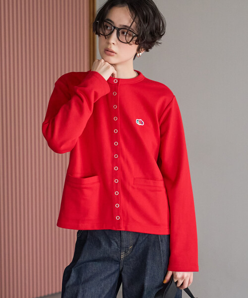 FREAK'S STORE(フリークスストア)の「FRUIT OF THE LOOM×FREAK'S STORE/フルーツオブザルーム 別注 スナップカーディガン/リングドットカーディガン/スウェットカーディガン(カーディガン/ボレロ・レディース・グリーン/レッド/ブラック・フリ-)」の15枚目の写真