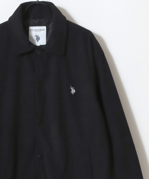 U.S. POLO ASSN.(ユーエスポロアッスン)の「U.S. POLO ASSN./ユーエスポロアッスン Coach Jacket/オーバーサイズ コーデュロイ コーチジャケット/レディース メンズ(ブルゾン・メンズ・アイボリー/ベージュ/ブラック・L/M/LL)」の2枚目の写真