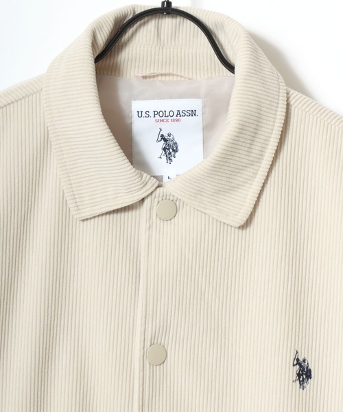 U.S. POLO ASSN.(ユーエスポロアッスン)の「U.S. POLO ASSN./ユーエスポロアッスン Coach Jacket/オーバーサイズ コーデュロイ コーチジャケット/レディース メンズ(ブルゾン・メンズ・アイボリー/ベージュ/ブラック・L/M/LL)」の14枚目の写真