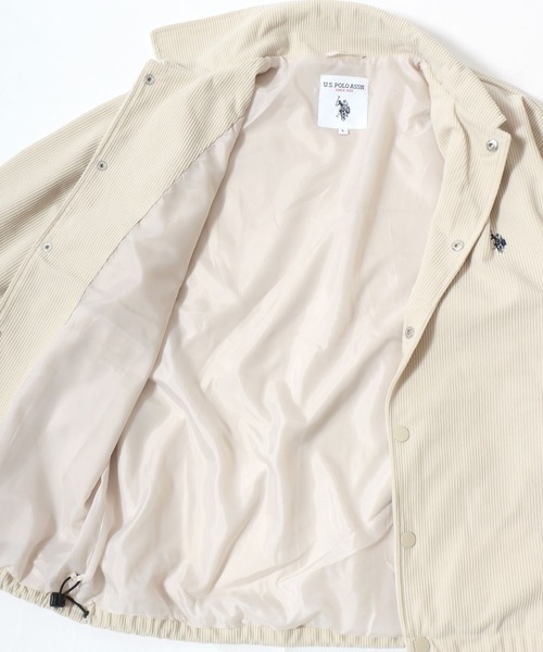 U.S. POLO ASSN.(ユーエスポロアッスン)の「U.S. POLO ASSN./ユーエスポロアッスン Coach Jacket/オーバーサイズ コーデュロイ コーチジャケット/レディース メンズ(ブルゾン・メンズ・アイボリー/ベージュ/ブラック・L/M/LL)」の10枚目の写真