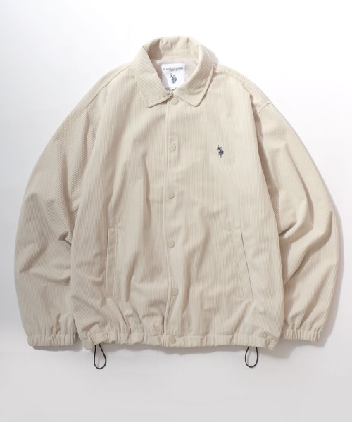 U.S. POLO ASSN.(ユーエスポロアッスン)の「U.S. POLO ASSN./ユーエスポロアッスン Coach Jacket/オーバーサイズ コーデュロイ コーチジャケット/レディース メンズ(ブルゾン・メンズ・アイボリー/ベージュ/ブラック・L/M/LL)」の20枚目の写真