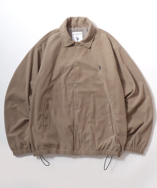 U.S. POLO ASSN.(ユーエスポロアッスン)の「U.S. POLO ASSN./ユーエスポロアッスン Coach Jacket/オーバーサイズ コーデュロイ コーチジャケット/レディース メンズ(ブルゾン・メンズ・アイボリー/ベージュ/ブラック・L/M/LL)」の22枚目の写真