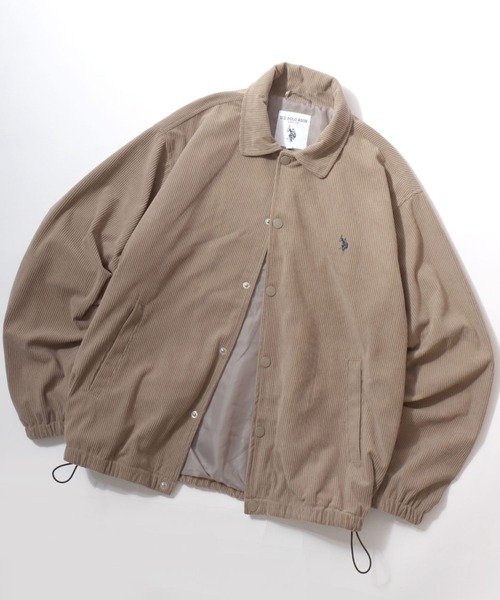 U.S. POLO ASSN.(ユーエスポロアッスン)の「U.S. POLO ASSN./ユーエスポロアッスン Coach Jacket/オーバーサイズ コーデュロイ コーチジャケット/レディース メンズ(ブルゾン・メンズ・アイボリー/ベージュ/ブラック・L/M/LL)」の13枚目の写真