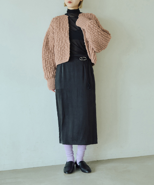 IENA LA BOUCLE（イエナラブークル）の「IENA LA BOUCLE スラブハンドニットショートカーディガン（カーディガン/ボレロ・レディース・キャメル・FREE）」の7枚目の写真
