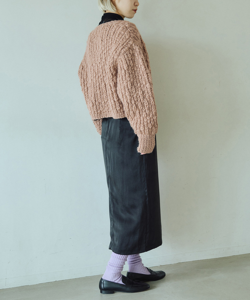 IENA LA BOUCLE（イエナラブークル）の「IENA LA BOUCLE スラブハンドニットショートカーディガン（カーディガン/ボレロ・レディース・キャメル・FREE）」の10枚目の写真
