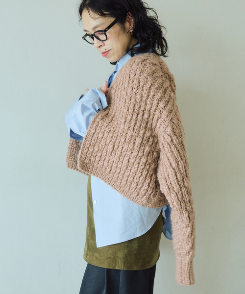 IENA LA BOUCLE（イエナラブークル）の「IENA LA BOUCLE スラブハンドニットショートカーディガン（カーディガン/ボレロ・レディース・キャメル・FREE）」の12枚目の写真