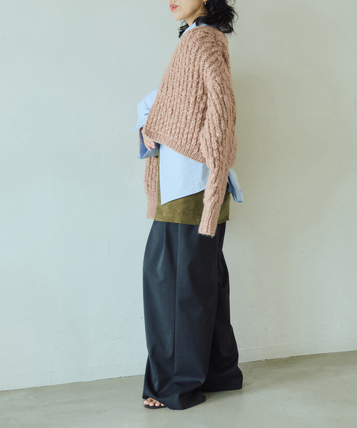 IENA LA BOUCLE（イエナラブークル）の「IENA LA BOUCLE スラブハンドニットショートカーディガン（カーディガン/ボレロ・レディース・キャメル・FREE）」の16枚目の写真