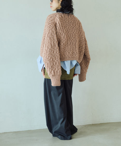 IENA LA BOUCLE（イエナラブークル）の「IENA LA BOUCLE スラブハンドニットショートカーディガン（カーディガン/ボレロ・レディース・キャメル・FREE）」の17枚目の写真