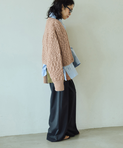 IENA LA BOUCLE（イエナラブークル）の「IENA LA BOUCLE スラブハンドニットショートカーディガン（カーディガン/ボレロ・レディース・キャメル・FREE）」の18枚目の写真