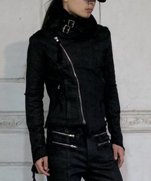 YIKAI LABORATORY（イカイラボラトリー）の「【YIKAI LABORATORY】 SYNCOPE WAXED JACKET / 【イカイラボラトリー】シンコピーワックスデニムライダースジャケット（ライダースジャケット）」