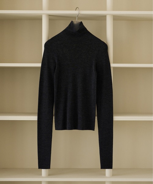 anuke（アンヌーク）の「Wholegarment Wool Turtle（ニット/セーター・レディース・グレー/ブラック/チャコールグレー/アイボリー・FREE）」の3枚目の写真