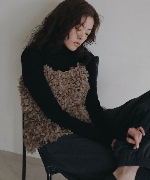 anuke（アンヌーク）の「Wholegarment Wool Turtle（ニット/セーター・レディース・グレー/ブラック/チャコールグレー/アイボリー・FREE）」の11枚目の写真