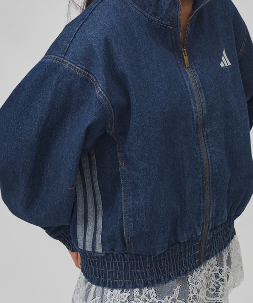 adidas(アディダス)の「アディダス adidas スタジアム ウォッシュ デニム ルーズ フィット ジャケット(デニムジャケット・レディース・ブルー/ダークブルー・S/XL/L/M)」の12枚目の写真