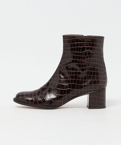 Steven Alan(スティーブンアラン)の「<Steven Alan>カタオシ レザー ショートブーツ(ブーツ・レディース・ダークブラウン・37h/36h/37/38/36)」の1枚目の写真