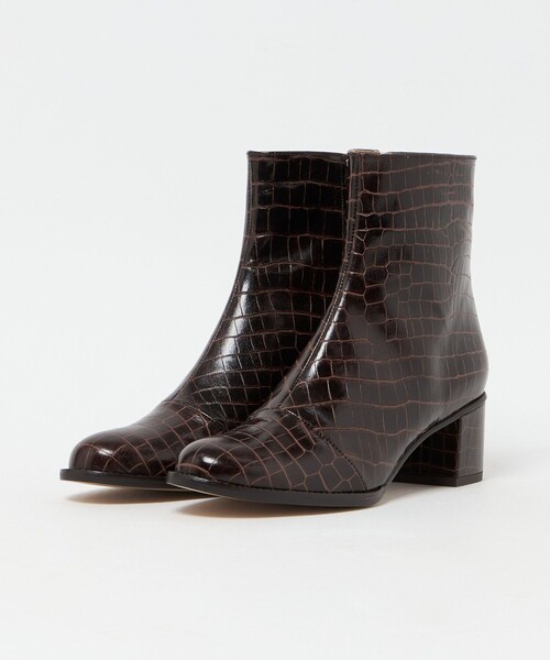 Steven Alan(スティーブンアラン)の「<Steven Alan>カタオシ レザー ショートブーツ(ブーツ・レディース・ダークブラウン・37h/36h/37/38/36)」の2枚目の写真