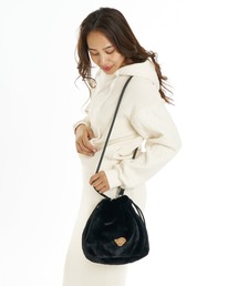 BILLABONG ウィメンズ FUR SHOULDER BAG ショルダーバッグ 【2026年秋冬モデル】/ビラボンファーショルダー巾着バッグ