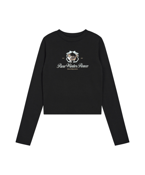 Rest&Recreation(レストアンドレクリエーション)の「RiRi LOGO LONG SLEEVE - BLACK(Tシャツ/カットソー・レディース・その他・ONE)」の1枚目の写真