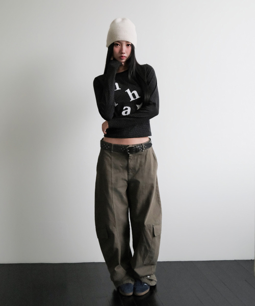 muahmuah（ムーアムーア）の「ドットパッチロゴ 長袖Tシャツ [ブラック]（Tシャツ/カットソー・レディース・その他・FREE）」の9枚目の写真
