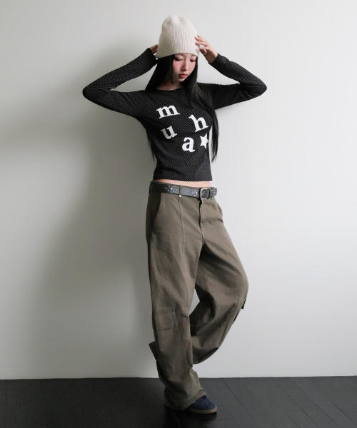 muahmuah（ムーアムーア）の「ドットパッチロゴ 長袖Tシャツ [ブラック]（Tシャツ/カットソー・レディース・その他・FREE）」の10枚目の写真